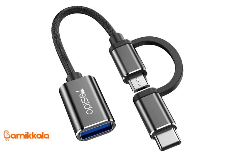 مبدل OTG microUSB/ USB-C به USB 3.0 یسیدو مدل GS02